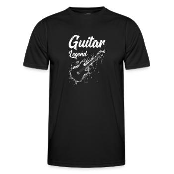 Guitar legend - Gitarre Legende - Men's Functional T-Shirt - black - Front - AI Model Male 178 dark (178cm)