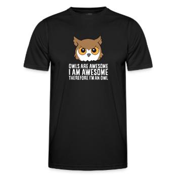 Les hiboux sont fantastiques, je suis fantastique, alors - T-shirt sport Homme - noir - Devant - AI Model Male 178 dark (178cm)