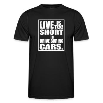 Life is too short to drive ugly cars - Men's Functional T-Shirt - black - Front - AI Model Male 178 dark (178cm)