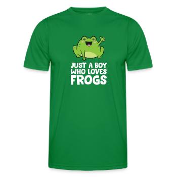 Juste un garçon qui aime les grenouilles - T-shirt sport Homme - vert - Devant - AI Model Male 178 dark (178cm)