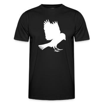 white sparrow - Men's Functional T-Shirt - black - Front - AI Model Male 178 dark (178cm)