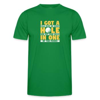 Funny Golf Golfer Fan Golfing Player I Got A Hole - Männer Funktions-T-Shirt - Kelly Green - Vorne - AI Model Male 178 dark (178cm)