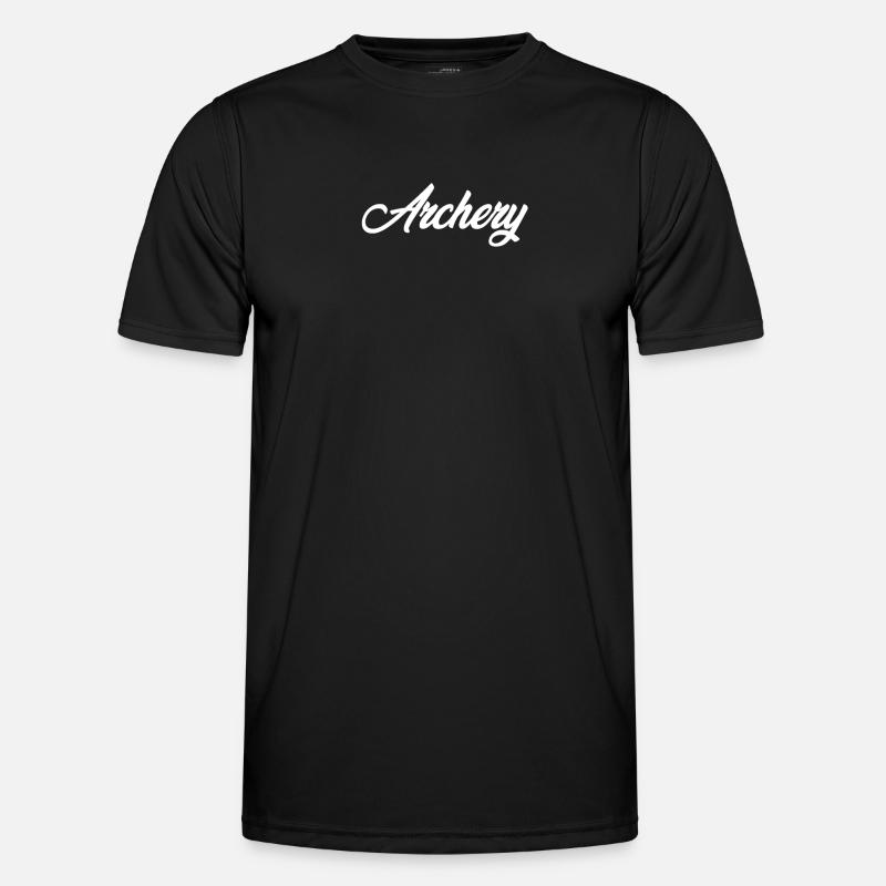 ARCHERY CURSIVE TEXT NOVELTY HOBBY - Männer Funktions-T-Shirt - Schwarz