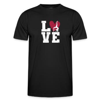 Liebe Gymnastik Lustige Turnerin Liebhaber - Männer Funktions-T-Shirt - Schwarz - Vorne - AI Model Male 178 dark (178cm)