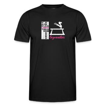 Sprung Boden Stufenbarren Balken Gymnastik Lustig - Männer Funktions-T-Shirt - Schwarz - Vorne - AI Model Male 178 dark (178cm)
