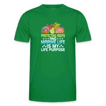 Protéger les récifs et la vie marine est mon objectif de vie - T-shirt sport Homme - vert - Devant - AI Model Male 178 dark (178cm)