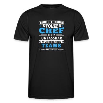 Chef Geschenk Beruf Arbeit lustiger Spruch - Männer Funktions-T-Shirt - Schwarz - Vorne - AI Model Male 178 dark (178cm)