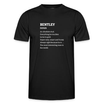 Bentley: An absolute stud. Everthing he touches tu - Männer Funktions-T-Shirt - Schwarz - Vorne - AI Model Male 178 dark (178cm)