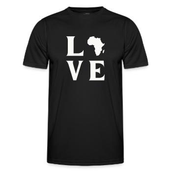 Aimer l’Afrique - T-shirt sport Homme - noir - Devant - AI Model Male 178 dark (178cm)