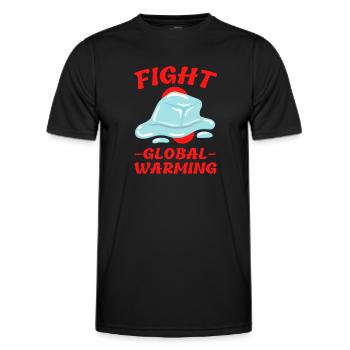 Fight Global Warming - T-shirt sport Homme - noir - Devant - AI Model Male 178 dark (178cm)