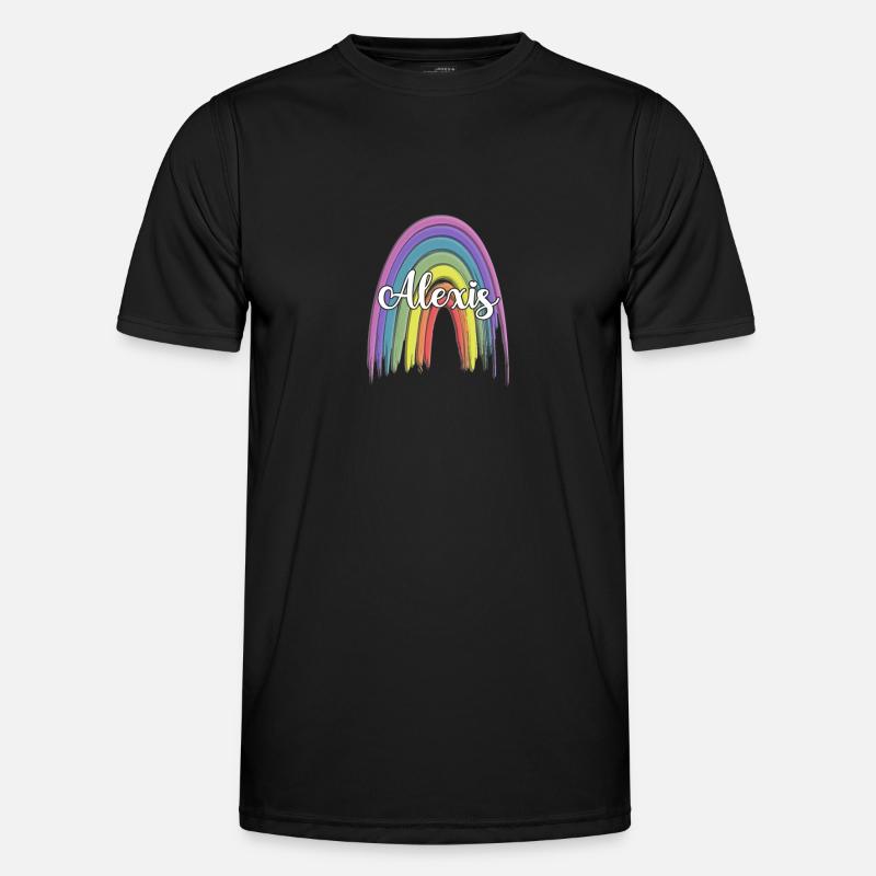 ALEXIS Rainbow Cursive - Men's Functional T-Shirt - black