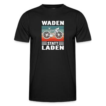 Rennrad Radsport retro Sunset für Rennradfahrer - Männer Funktions-T-Shirt - Schwarz - Vorne - AI Model Male 178 dark (178cm)