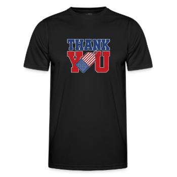 Veterans Day Vintage Memorial Day Freedom - Men's Functional T-Shirt - black - Front - AI Model Male 178 dark (178cm)