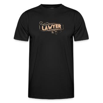 I am Lawyer Lawyer Legal Advice Law - Men's Functional T-Shirt - black - Front - AI Model Male 178 dark (178cm)