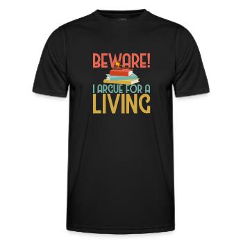 Lawyer Lawyer Legal Advice Law - Men's Functional T-Shirt - black - Front - AI Model Male 178 dark (178cm)