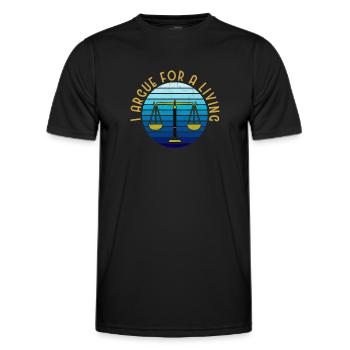 Lawyer Lawyer Legal Advice Law - Men's Functional T-Shirt - black - Front - AI Model Male 178 dark (178cm)