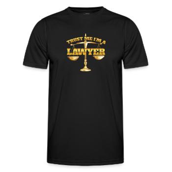 Lawyer Verdict Lawyer Lawyer Jura - Men's Functional T-Shirt - black - Front - AI Model Male 178 dark (178cm)