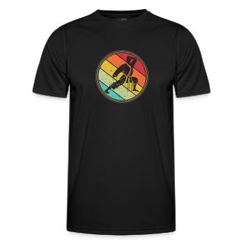 Karate Athlete Sparring Martial Arts Fighter Asia - Men's Functional T-Shirt - black - Front - AI Model Male 178 dark (178cm)