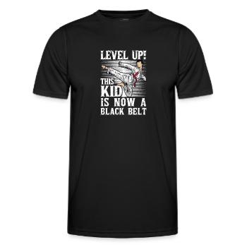 Level Up This Kid Is Now A Black Beld Karate - Men's Functional T-Shirt - black - Front - AI Model Male 178 dark (178cm)