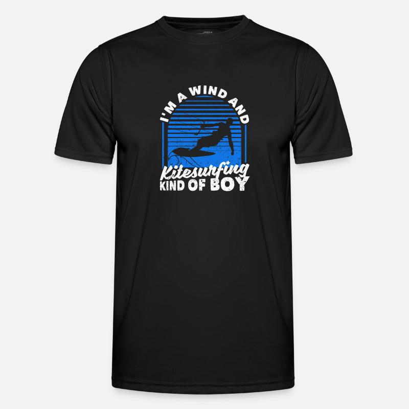 Kitesurfer Kiteboard Ich bin ein Wind- und Kitesur Männer Funktions-T-Shirt