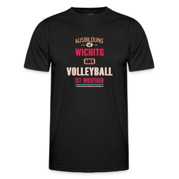 Funny Volleyball Design Cool Saying - Men's Functional T-Shirt - black - Front - AI Model Male 178 dark (178cm)