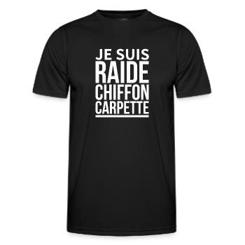 je suis raide chiffon carpette - T-shirt sport Homme - noir - Devant - AI Model Male 178 dark (178cm)