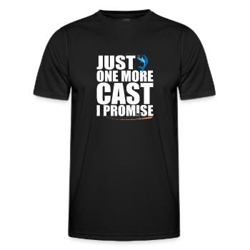 Juste un casting de plus que je promets à la pêche à la ligne - T-shirt sport Homme - noir - Devant - AI Model Male 178 dark (178cm)