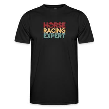 Horse Racing Expert Horse Race Racer - Men's Functional T-Shirt - black - Front - AI Model Male 178 dark (178cm)