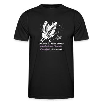 Schmetterling Hypokaliämische periodische Lähmung Bewusstsein - Männer Funktions-T-Shirt - Schwarz - Vorne - AI Model Male 178 dark (178cm)