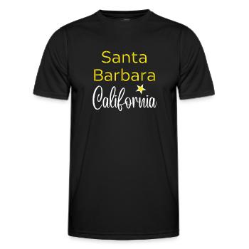 Santa Barbara California - T-shirt sport Homme - noir - Devant - AI Model Male 178 dark (178cm)