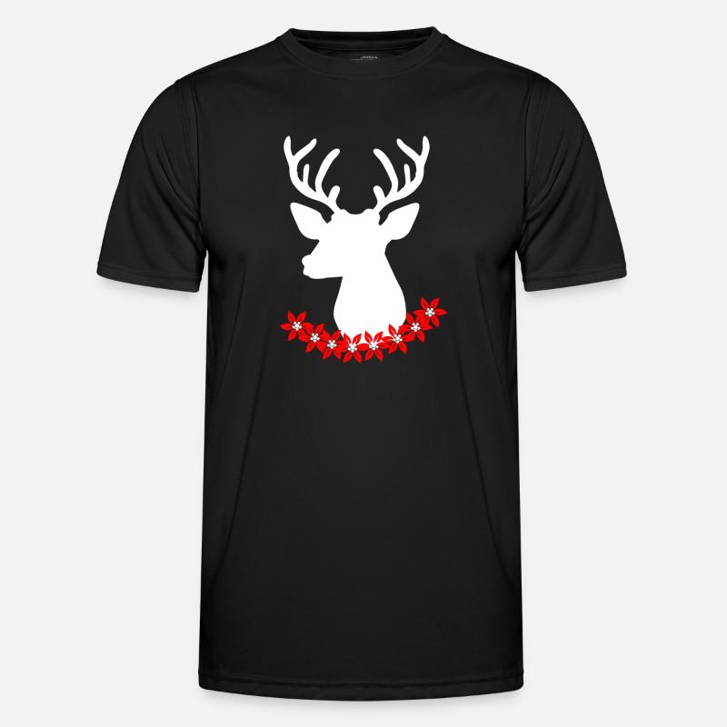 Schweizer Hirsch - Männer Funktions-T-Shirt - Schwarz