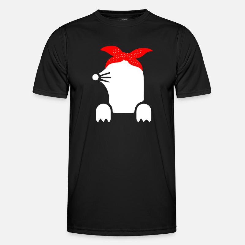 Der Maulwurf - Männer Funktions-T-Shirt - Schwarz