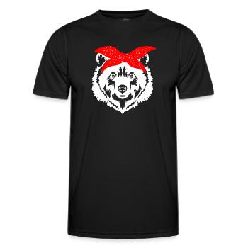 Ours suisse - T-shirt sport Homme - noir - Devant - AI Model Male 178 dark (178cm)