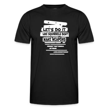 funky present global peace joke child - Men's Functional T-Shirt - black - Front - AI Model Male 178 dark (178cm)