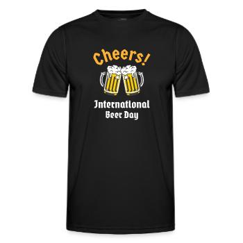 Journée internationale de la bière, bravo! - T-shirt sport Homme - noir - Devant - AI Model Male 178 dark (178cm)