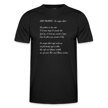 Un seul mot - T-shirt sport Homme - noir - Devant - AI Model Male 178 dark (178cm)