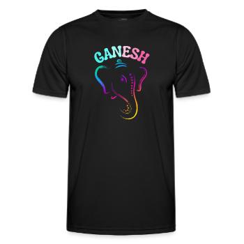 GANESH ELEPHANT GO Happy Ganesh Chaturthi - T-shirt sport Homme - noir - Devant - AI Model Male 178 dark (178cm)