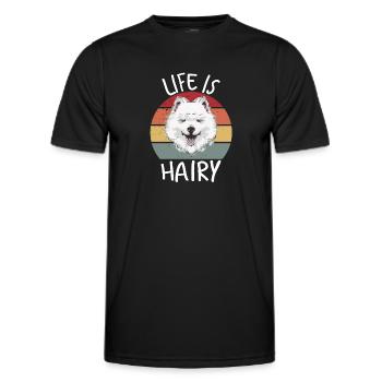 Hunde Design haarig - Männer Funktions-T-Shirt - Schwarz - Vorne - AI Model Male 178 dark (178cm)