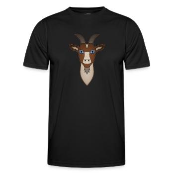 Chèvre Bock Animal Motif Farm avec Chèvre - T-shirt sport Homme - noir - Devant - AI Model Male 178 dark (178cm)