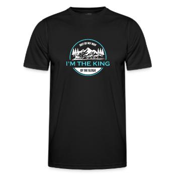 Out of the Way I Am The King Of the Sledge - Men's Functional T-Shirt - black - Front - AI Model Male 178 dark (178cm)