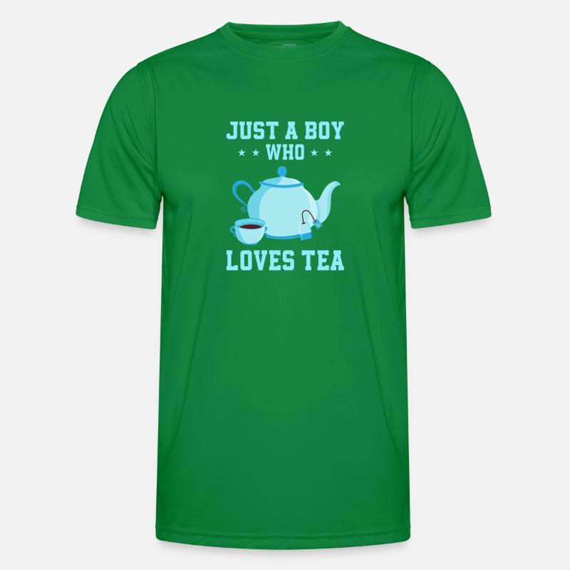 Just A Boy Who Loves Tea Tea Drinker Tea Lover Cup Männer Funktions-T-Shirt