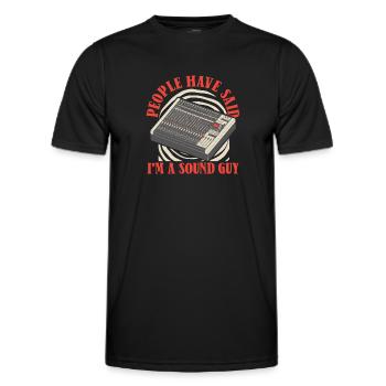 Tontechniker Sound Audio Engineer - Männer Funktions-T-Shirt - Schwarz - Vorne - AI Model Male 178 dark (178cm)