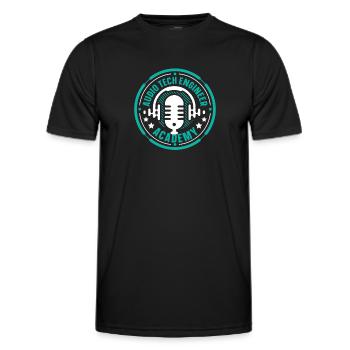 Tontechniker Sound Audio Engineer - Männer Funktions-T-Shirt - Schwarz - Vorne - AI Model Male 178 dark (178cm)