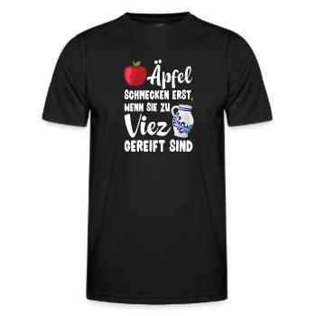 Viez Apfelwein Viezfest Viezporz Geschenk - Männer Funktions-T-Shirt - Schwarz - Vorne - AI Model Male 178 dark (178cm)