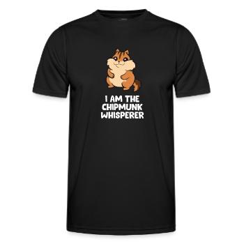 Funny Chipmunk Whisperer I Am The Chipmunk - Men's Functional T-Shirt - black - Front - AI Model Male 178 dark (178cm)