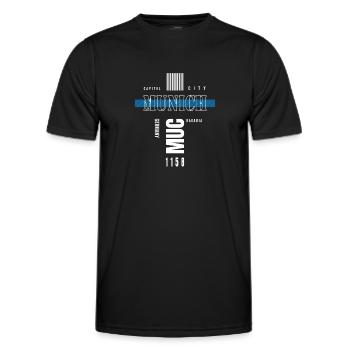 Munich Bavaria Munich Bavaria Capital - Men's Functional T-Shirt - black - Front - AI Model Male 178 dark (178cm)