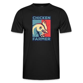 Chicken Farmer Agriculture Agriculteur Farmer Farm - Männer Funktions-T-Shirt - Schwarz - Vorne - AI Model Male 178 dark (178cm)