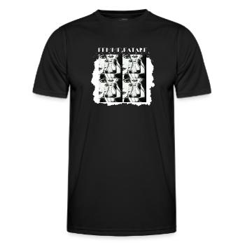 Femme fatale, ein Schwarz-Weiß-Gemälde - Männer Funktions-T-Shirt - Schwarz - Vorne - AI Model Male 178 dark (178cm)