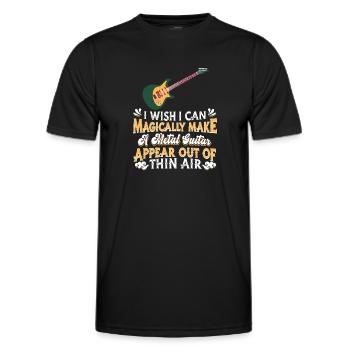 Metal Guitar Hardcore Rock Electric Guitar Guitarist - Men's Functional T-Shirt - black - Front - AI Model Male 178 dark (178cm)