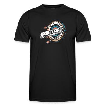 Tir à l’arc Flèche Tir à l’arc Tir à l’arc - T-shirt sport Homme - noir - Devant - AI Model Male 178 dark (178cm)